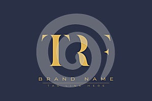 TRF abstract letter logo design
