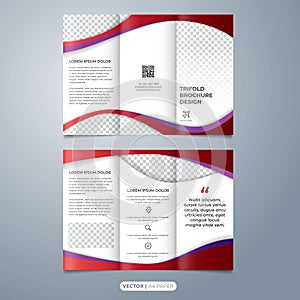 Tri fold brochure design template vector