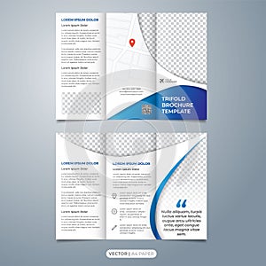 Tri fold brochure template in a4 paper size