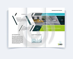 Tri-fold Brochure template layout, cover design, flyer in A4 wit