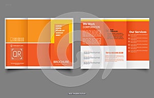 Tri Fold corporate brochure template, design vector