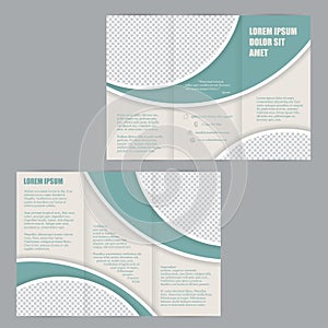 Tri-fold flyer brochure design template