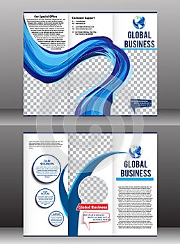 Tri fold global business brochure