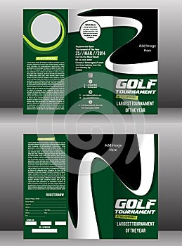 Tri fold golf brochure & flyer template