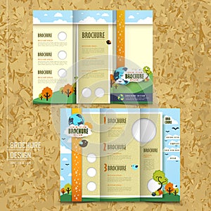 Tri-fold template brochure for environmental concept