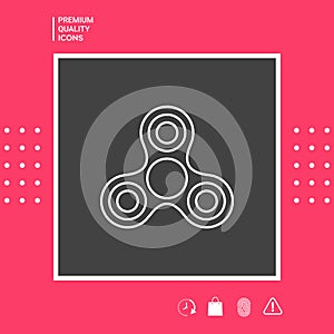 Tri Spinner line icon. Graphic elements for your design