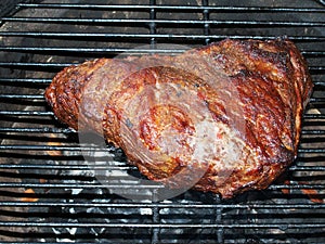 Tri Tip Beef Roast on Barbeque Grill photo