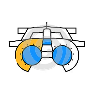 trial frame ophthalmology icon color illustration photo