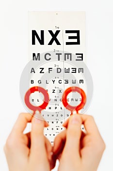 Trial frames used in vision eyesight checkup,