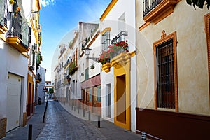 Triana barrio Seville facades Andalusia Spain