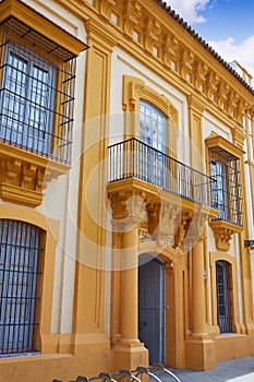 Triana barrio of Seville facades Andalusia Spain