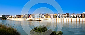 Triana barrio of Seville panoramic Andalusia