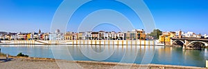 Triana barrio of Seville panoramic Andalusia photo