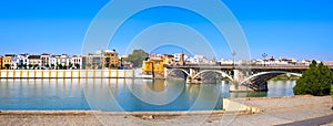 Triana barrio of Seville panoramic Andalusia photo