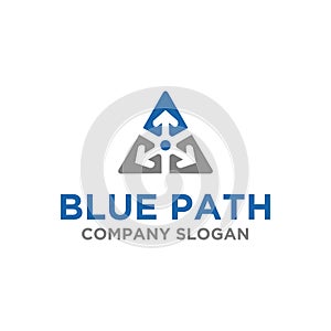 Triangle Arrow Path Consulting and Advisory Company Logo Template Idea