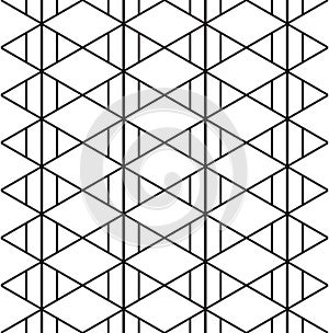 Triangle Aztec Pattern Seamless Background. Vector Illustration.