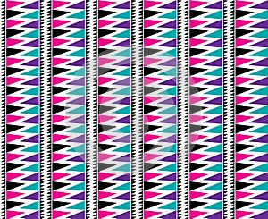 Triangle Aztec Seamless Pattern Bold Bright