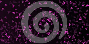 Triangle background. Abstract composition of triangular crystals.