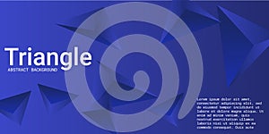 Triangle background. Abstract composition of triangular crystals.