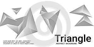 Triangle background. Abstract composition of triangular crystals.