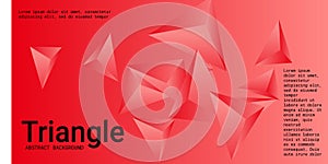 Triangle background. Abstract composition of triangular crystals.