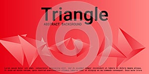 Triangle background. Abstract composition of triangular crystals.