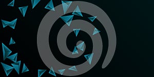 Triangle background. Abstract composition of triangular pyramids.