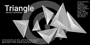 Triangle background. Abstract composition of triangular pyramids