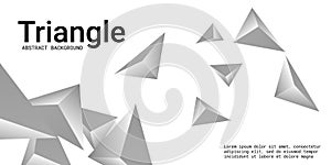 Triangle background. Abstract composition of triangular pyramids.