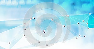 Abstract triangles shapes computer security layout