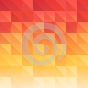 Triangle background red orange saturated color. Beautiful juicy vector pattern