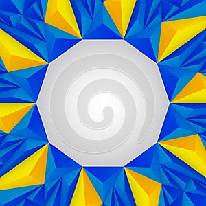 Triangle Background Yellow and Blue