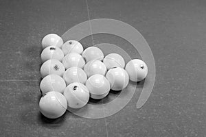 Triangle of billiard balls