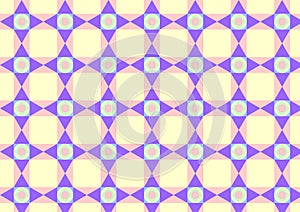 Triangle Circle and Quadrate Pattern on Pastel Color