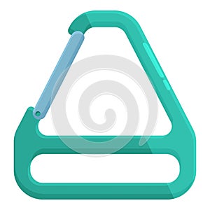 Triangle clip tool icon cartoon vector. Carabine strong photo