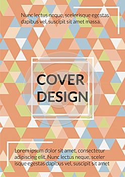 Triangle Cover Design. Template for Business Broshure,Cover Book, Flyer, Card.