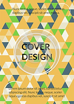 Triangle Cover Design. Template for Business Broshure,Cover Book, Flyer, Card.