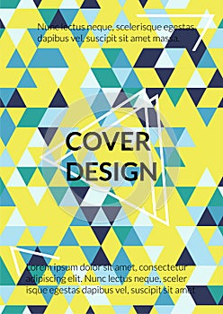 Triangle Cover Design. Template for Business Broshure, Cover Book, Flyer, Card.