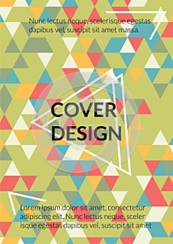 Triangle Cover Design. Template for Business Broshure,Cover Book, Flyer, Card.