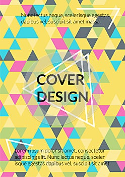 Triangle Cover Design. Template for Business Broshure,Cover Book, Flyer, Card.