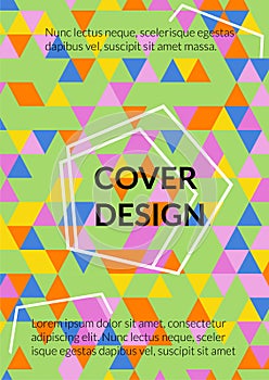 Triangle Cover Design. Template for Business Broshure,Cover Book, Flyer, Card.