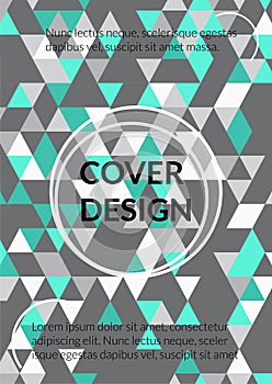 Triangle Cover Design. Template for Business Broshure,Cover Book, Flyer, Card.