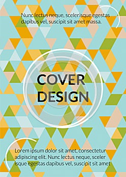 Triangle Cover Design. Template for Business Broshure,Cover Book, Flyer, Card.