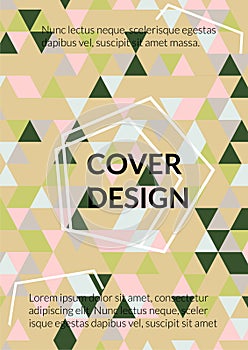 Triangle Cover Design. Template for Business Broshure,Cover Book, Flyer, Card.