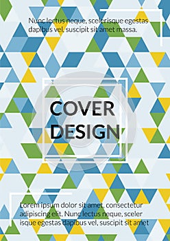 Triangle Cover Design. Template for Business Broshure,Cover Book, Flyer, Card.