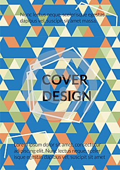 Triangle Cover Design. Template for Business Broshure,Cover Book, Flyer, Card.