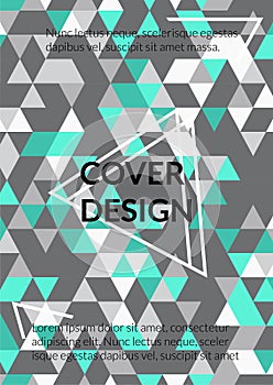 Triangle Cover Design. Template for Business Broshure,Cover Book, Flyer, Card.
