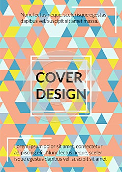 Triangle Cover Design. Template for Business Broshure, Cover Book, Flyer, Card.