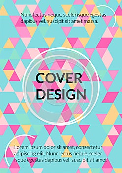 Triangle Cover Design. Template for Business Broshure,Cover Book, Flyer, Card.