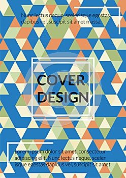 Triangle Cover Design. Template for Business Broshure,Cover Book, Flyer, Card.